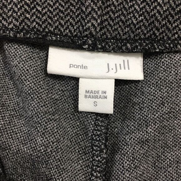 J Jill Ponte Womens Gaucho Pants Sz S Small Capri Gray Chevron Cropped Adjusted - Picture 8 of 8